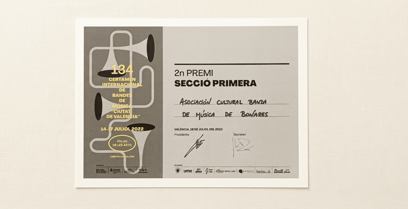 2º Premio - 134 C.I.B.M 'Ciudad de Valencia'